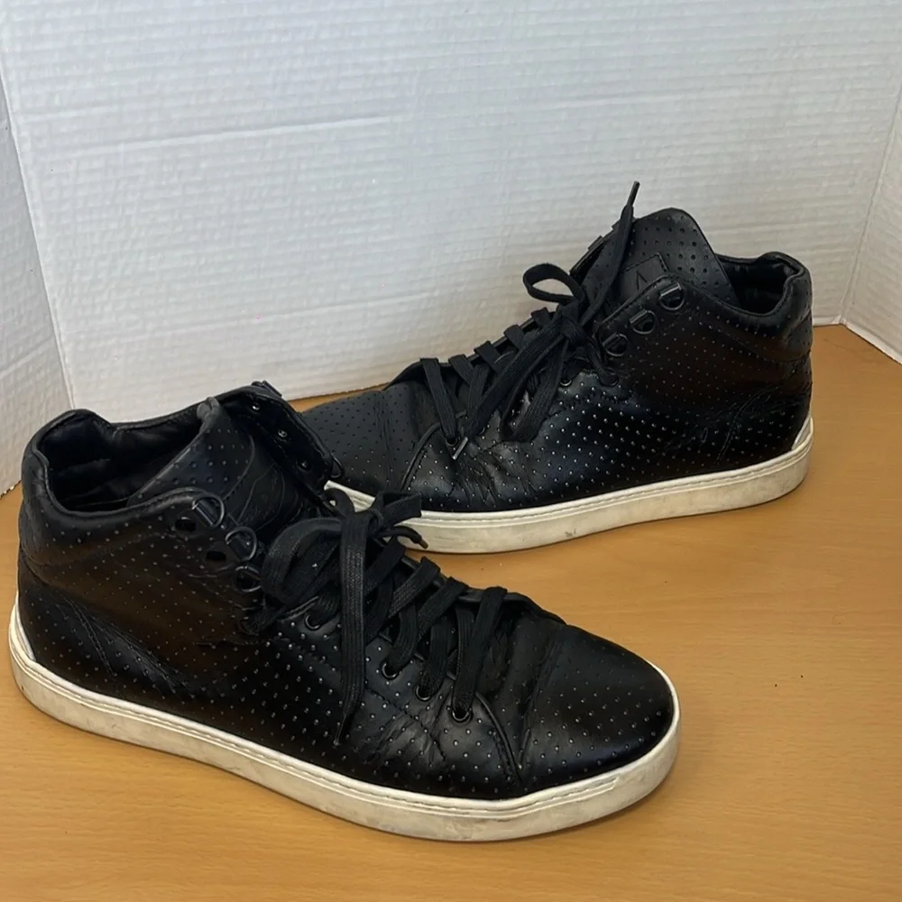 Rag & Bone Womens High Top Lace‎ Up Leather Sneakers Black Size 42-9